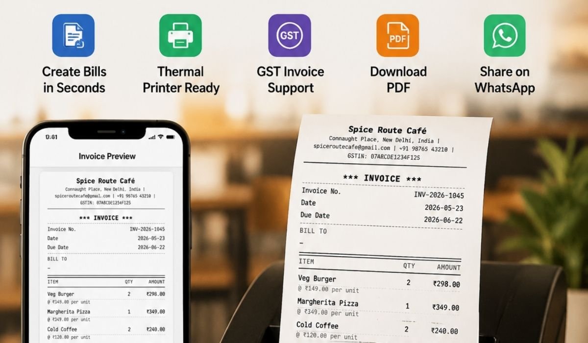 Free Thermal Bill Generator for Restaurants, Cafes and Retail Shops